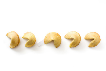Fortune cookies isolated on white background