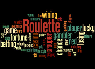 Roulette word cloud concept 2