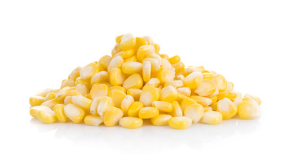 Fresh corn isolated on white background
