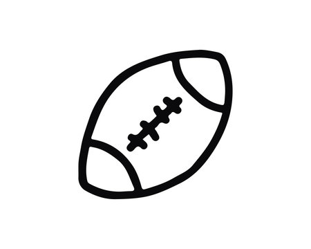 American Football Icon Hand Drawn Design Illustration,designed For Web And App