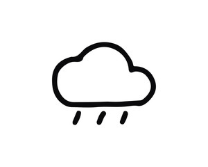 rain icon hand drawn design illustration,designed for web and app