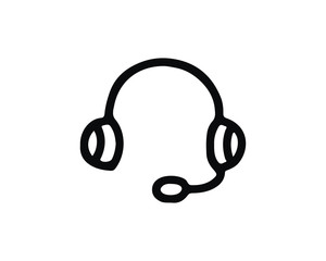 headphone icon hand drawn design illustration,designed for web and app