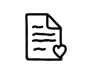 favorite file icon hand drawn design illustration,designed for web and app