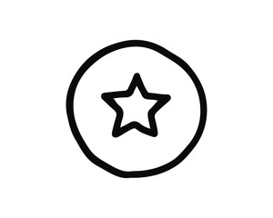 favorite icon hand drawn design illustration,designed for web and app