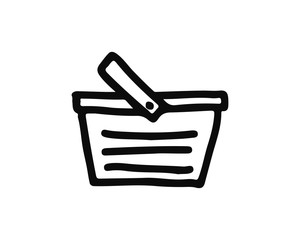 shopping icon hand drawn design illustration,designed for web and app