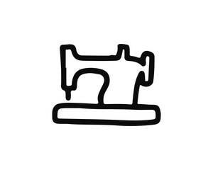 sewing machine icon hand drawn design illustration,designed for web and app
