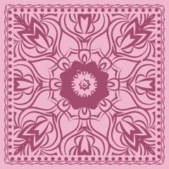 Floral geometric ornament. vector illustration.