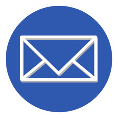 envelope in a circle web icon button