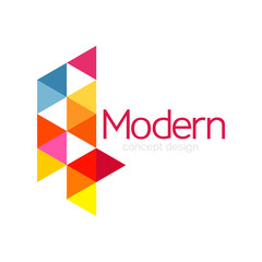 Triangle shape design abstract business logo icon design. Company logotype branding emblem idea