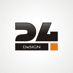 24 Logo / number twenty four logo concept - obrazy, fototapety, plakaty
