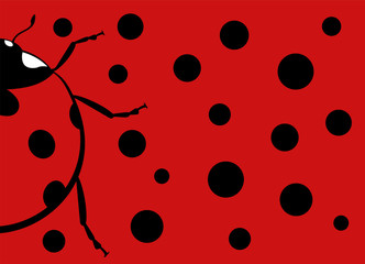 Fototapeta premium Ladybug circles background