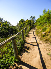 Fototapeta na wymiar Hiking path to the Natural pools of Barra da Lagoa - Florianopolis, Brazil
