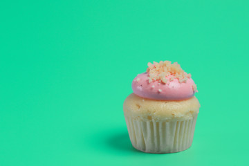 Birthday Cake On Color For The Background