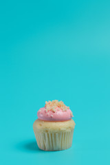 Birthday Cake On Color For The Background