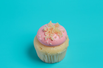 Birthday Cake On Color For The Background