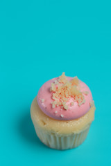 Birthday Cake On Color For The Background