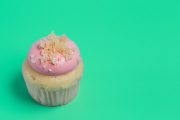 Birthday Cake On Color For The Background