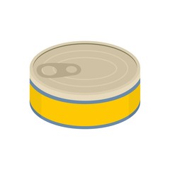 Tuna can icon. Flat illustration of tuna can vector icon for web isolated on white