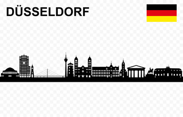 Obraz premium Düsseldorf isolated on transparent background 