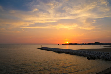 Fototapeta premium 田辺市 扇ヶ浜 夕陽