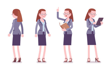 Fototapeta premium Female teacher standing