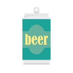 Beer can icon. Flat illustration of beer can vector icon for web isolated on white