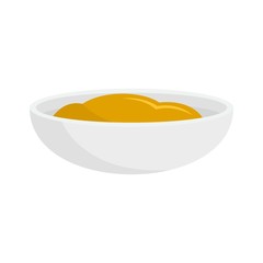 Mustard sauce icon. Flat illustration of mustard sauce vector icon for web isolated on white