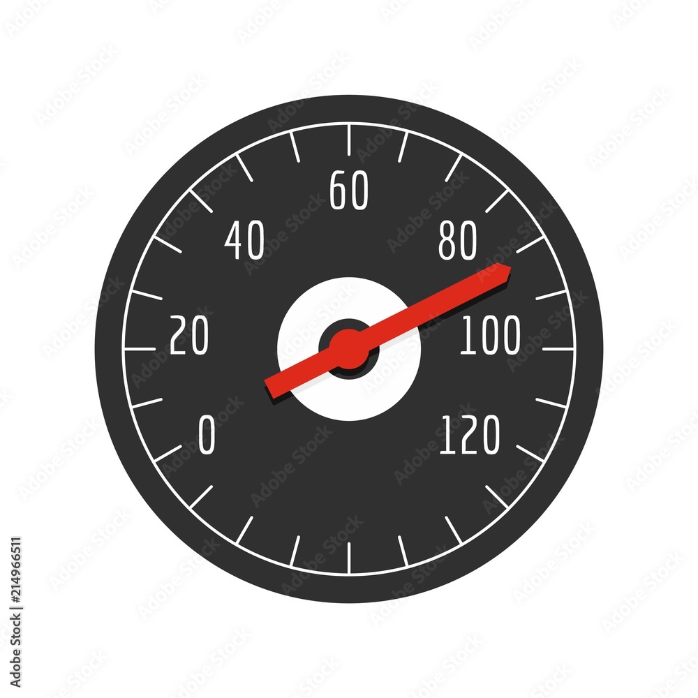 Poster bike speedometer icon. flat illustration of bike speedometer vector icon for web isolated on white