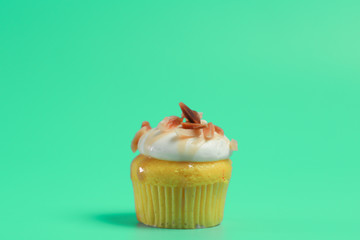 Birthday Cake On Color For The Background