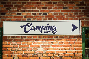Obraz premium Schild 318 - Camping