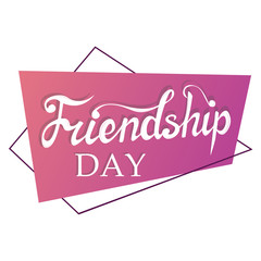 Illustration for friendship day, greeting cards with happy day of friendship, illustration for banners, posters, printing, t-shirts. Lettering, vector