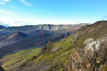 Inside the crater of the Haleakala volcano on Maui, Hawaii