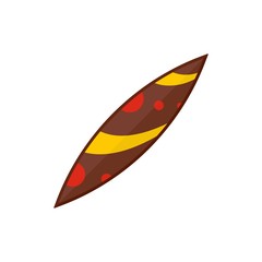 Choco surfboard icon. Flat illustration of choco surfboard vector icon for web isolated on white