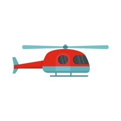 Ambulance helicopter icon. Flat illustration of ambulance helicopter vector icon for web isolated on white