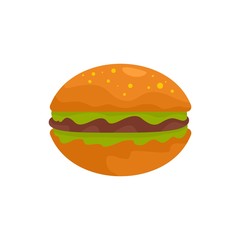 Hamburger icon. Flat illustration of hamburger vector icon for web isolated on white