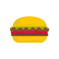 Fresh burger icon. Flat illustration of fresh burger vector icon for web isolated on white