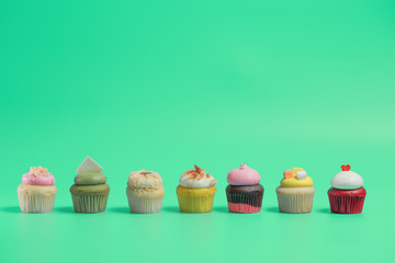 Birthday Cake On Color For The Background