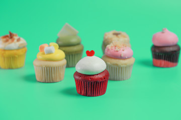 Birthday Cake On Color For The Background