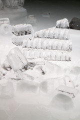 Obraz na płótnie Canvas Cold scenario of water and ice