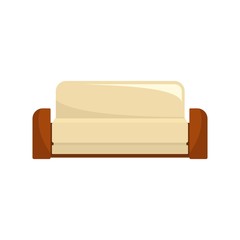 English sofa icon. Flat illustration of english sofa vector icon for web isolated on white