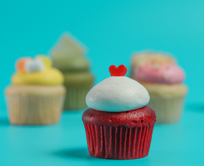 Birthday Cake On Color For The Background