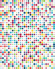Seamless vector pattern with colorful dots, background
