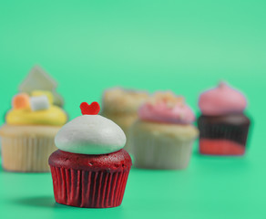 Birthday Cake On Color For The Background