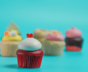 Birthday Cake On Color For The Background