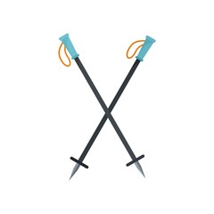 Climb sticks icon. Flat illustration of climb sticks vector icon for web isolated on white
