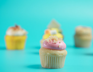 Birthday Cake On Color For The Background