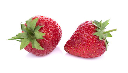 closeup strawberry isolated on white background