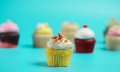 Birthday Cake On Color For The Background