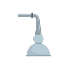 Steel pipe icon. Flat illustration of steel pipe vector icon for web isolated on white