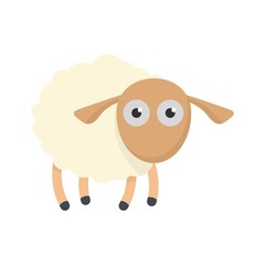Shocked sheep icon. Flat illustration of shocked sheep vector icon for web isolated on white